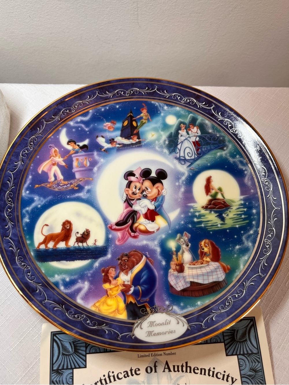The Bradford Exchange Moonlit Memories Mickey Mouse Disney Collector Plate